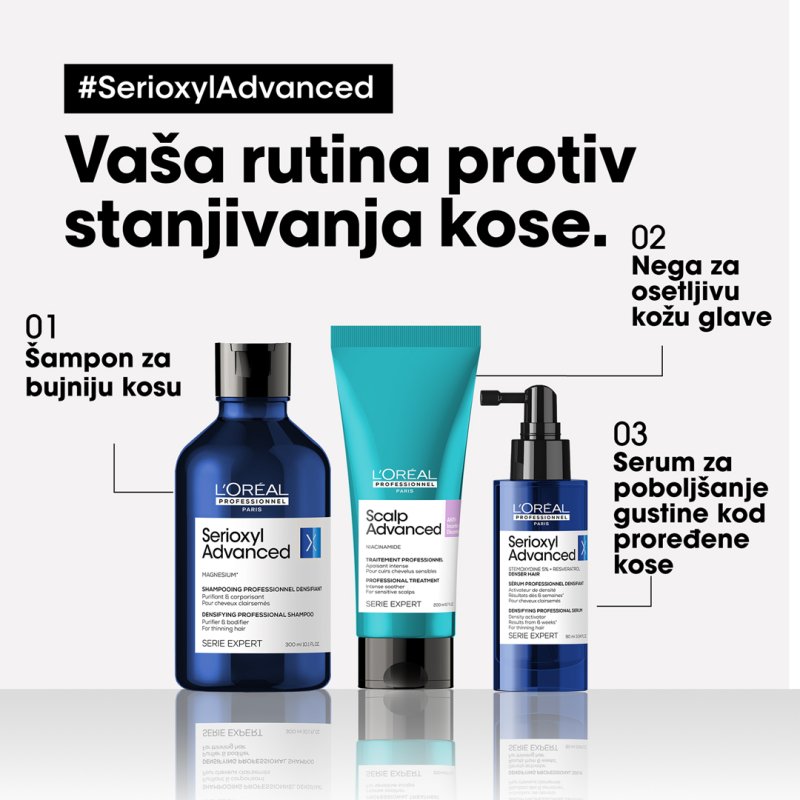 L’Oréal Professionnel Scalp Advanced Serioxyl Advanced Denser Serum Za Poboljšanje Gustine Kod Proređene Kose 90ml