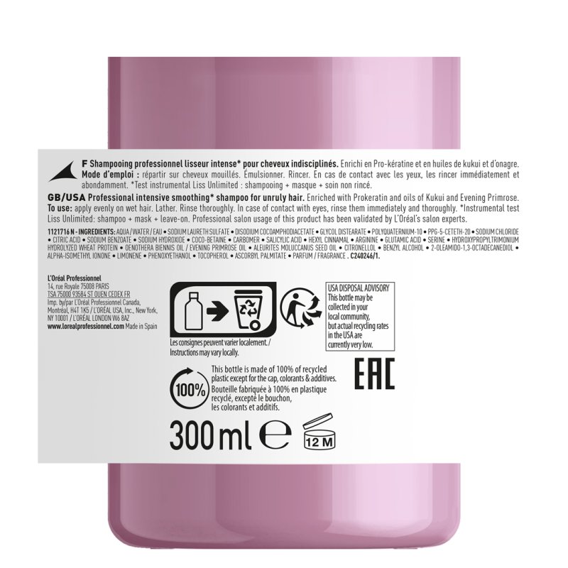 L’Oréal Professionnel Serie Expert Liss Unlimited Šampon 300ml