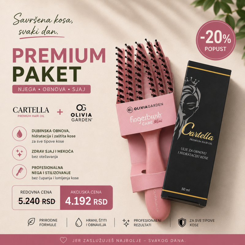 CARTELLA PREMIUM HAIR OIL + OLIVIA GARDEN PINK