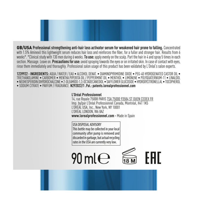 L’Oréal Professionnel Scalp Advanced Aminexil Advanced Serum Za Stimulisanje Rasta Kose 90ml